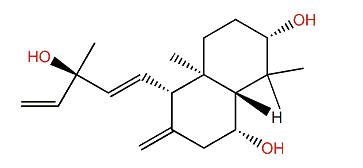 3b,6b,13a-Trihydroxy 8(17),12E,14-labdatriene